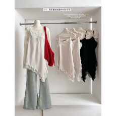 批发韩系蕾丝拼接<b class='q'>吊带</b>背心女2025秋冬新款叠穿百搭<b class='q'>打底</b>上衣