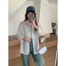 批发设计感条纹内搭女2026春夏季<b class='q'>糖果</b><b class='q'>色</b>宽松显瘦百搭两件套衬衣+背心