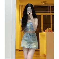 批发牛仔裙半身裙女春夏高腰显瘦气质辣妹裙裤小个子a字包臀短裤ins潮