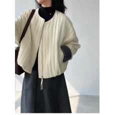 批发已出大量 2025秋冬新款韩版时尚百搭显瘦长袖棉服外套女