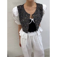 批发有货韩国东大门 <b class='q'>夏</b>季新款系扣拼接小香风外套