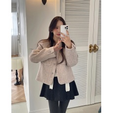 批发有货  韩国ins 时尚气质<b class='q'>百搭</b>双口袋毛呢外套