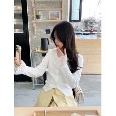 批发时尚气质百搭袖口花边拼接<b class='q'>针织</b><b class='q'>开衫</b>