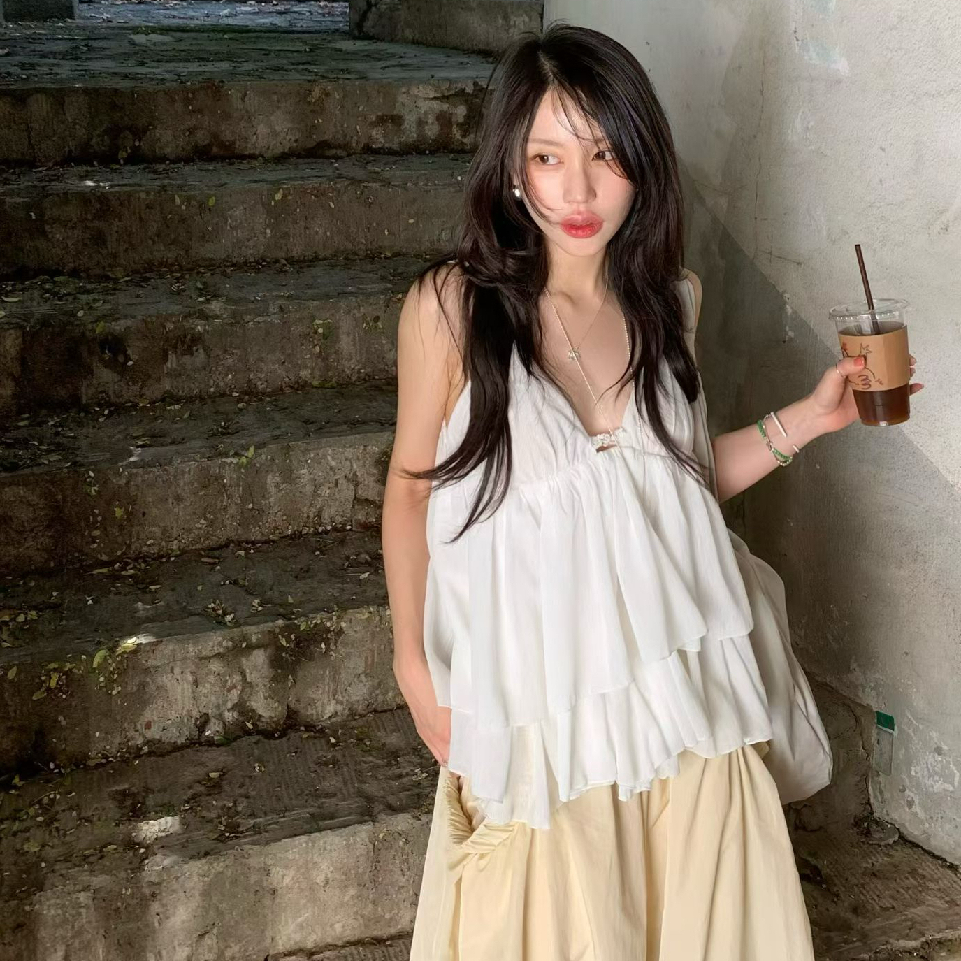 한국 chic 작은 대중 연령 감소 셔츠