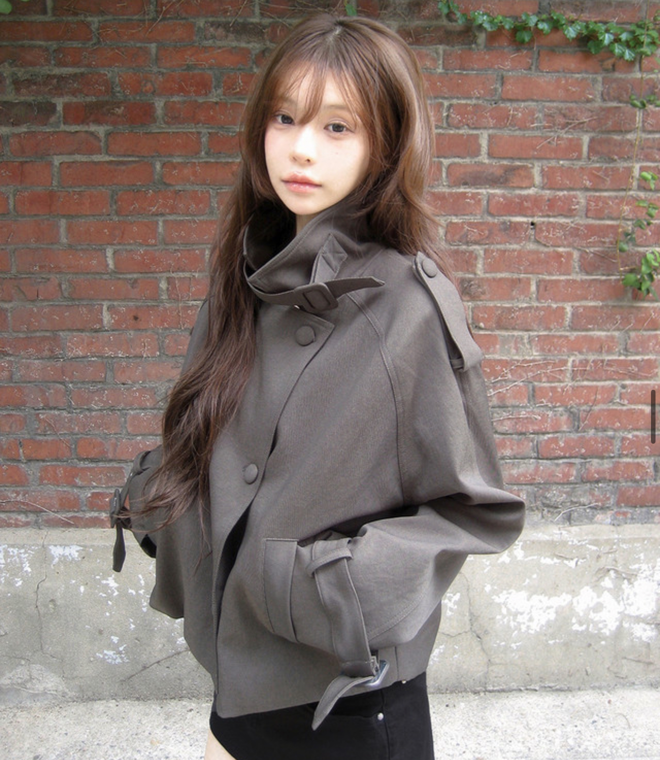 BY35597# 韩版短款风衣新款 服裝批發女裝批發服飾貨源