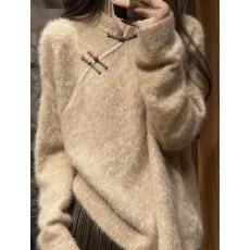 批发慵懒高级感针织毛衣女款秋冬新款日常通勤<b class='q'>休闲</b>可外穿内搭长袖上衣