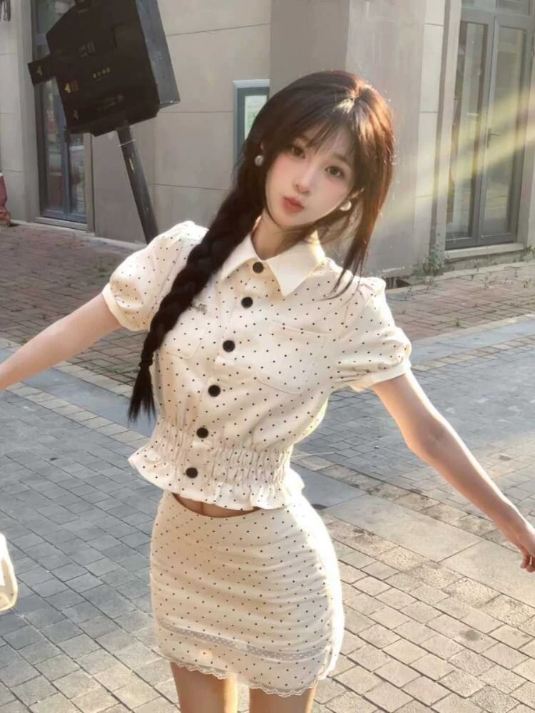 여름 드레스 코디 전체 집합 작은 샤넬 스타일 여성 드레스 서리가 내린 바람 소금 부서 착용 가져 가라. 작은 키 miu 부서 세트 드레스