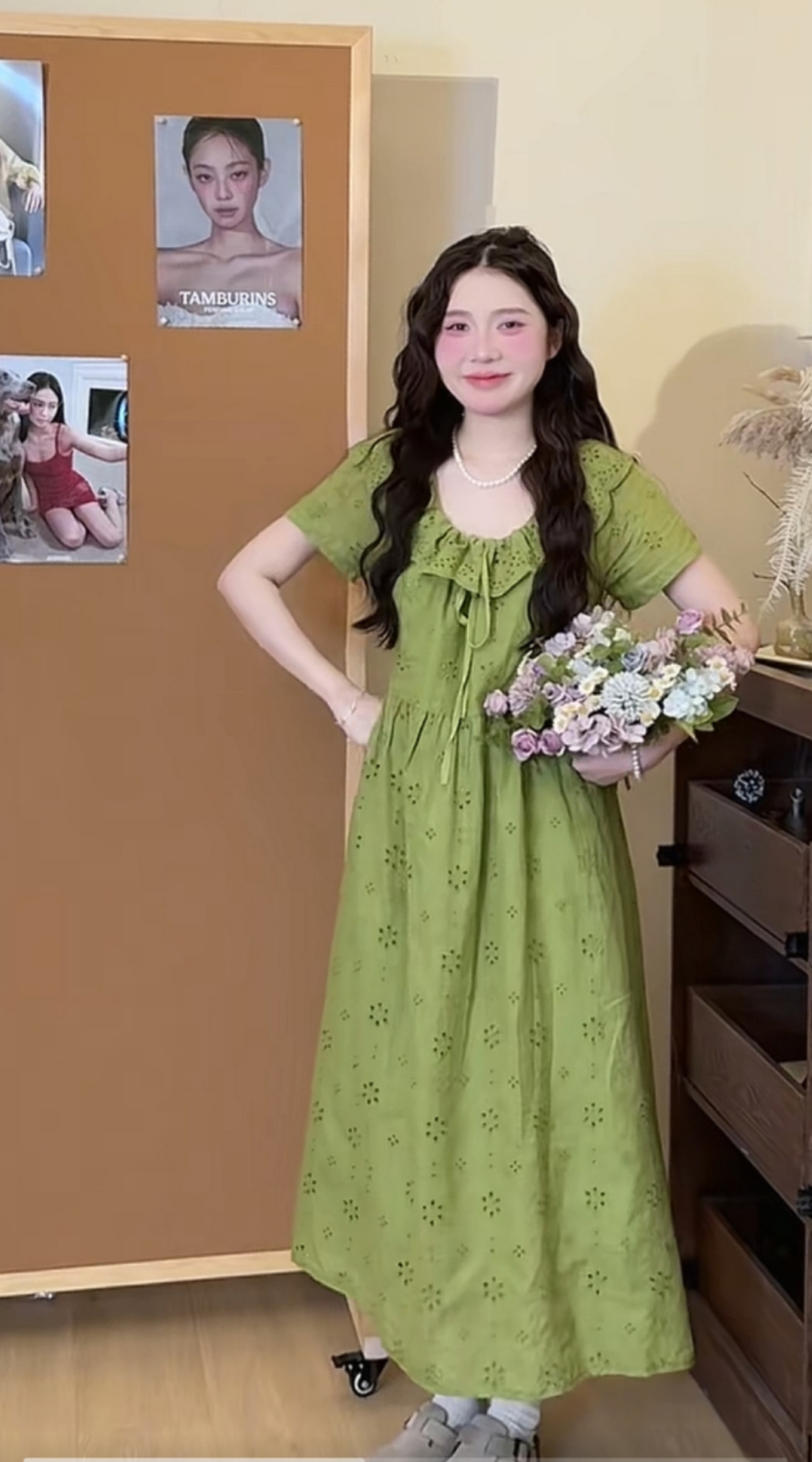 빅 사이즈 2026 여름 박하 꿈 나라 숲 바람 루즈핏 슬림해 보이는 드레스