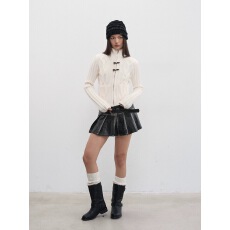 批发Sweet Letter 牛角扣设计<b class='q'>针织</b>毛衣 韩系显瘦软糯外套秋冬小众上衣