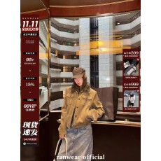 批发Ranwear「曼城旧事」bi入獨家主推重工!可拆卸毛领灯芯绒绗棉外套