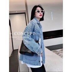 批发高级感牛仔外套女2025<b class='q'>秋</b>季新款设计感百搭显瘦宽松慵懒风夹克上衣