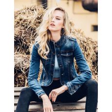 批发立领牛仔外套女短款修身显瘦欧货机车风<b class='q'>春</b>装牛仔服2026新复古