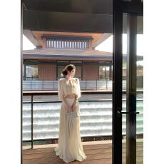 批发kubiliv【1/05日上新 心动缪斯】设计感压褶斗篷<b class='q'>伞</b><b class='q'>裙</b>套装