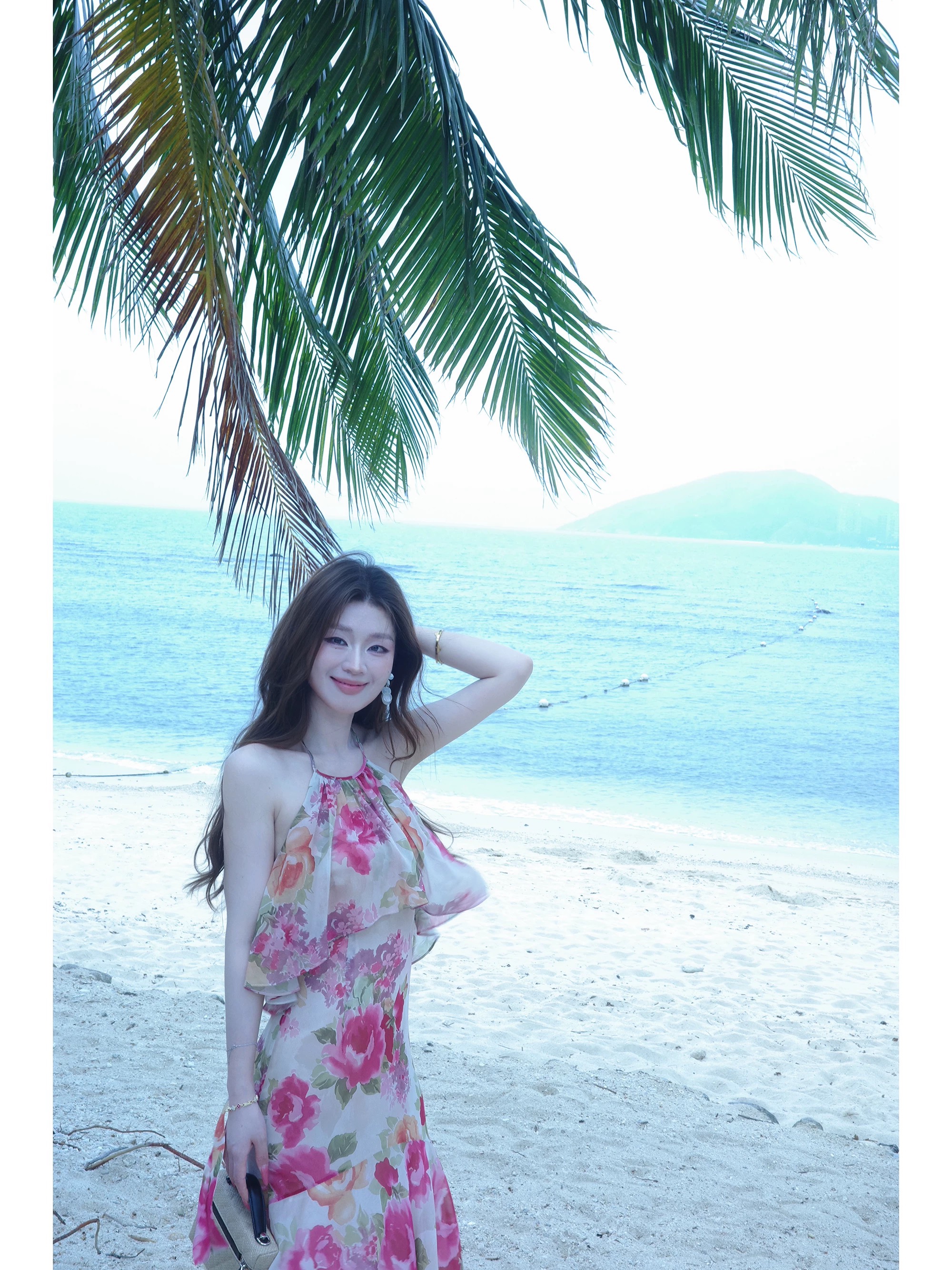 sya 크 사이 작은 웨스트 프랑스식 휴가 인어 꼬리 여성 드레스 여름 행침 목 오프숄더 민소매 허리 수축 롱 코트 치마