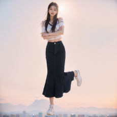 批发2025<b class='q'>秋</b>热卖爆款鱼尾裙YKK三色主推高弹鱼尾裙高腰包臀半身裙女潮