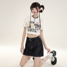 批发实拍2026高腰韩版短裙女含内衬夏季a字防走光<b class='q'>百搭</b>显瘦牛仔半身裙