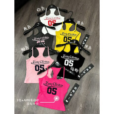 批发十三行韩版<b class='q'>夏</b>新机场穿搭洋气韩版撞色自带胸垫吊带背心显瘦