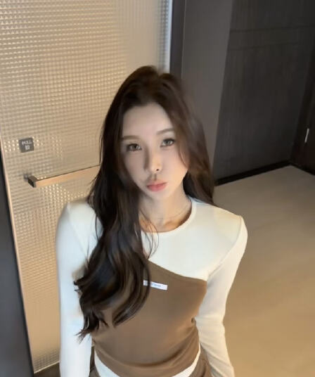 열세 개 2026 가을 새로운 미니멀리즘 품격 패치워크 색상 페이크 레이어드 슬립 몸매 가꾸기 긴팔 티셔츠 여성 셔츠