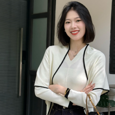 批发法式慵懒风气质披肩长袖T恤女装2025秋冬新款时髦御姐两件套上衣