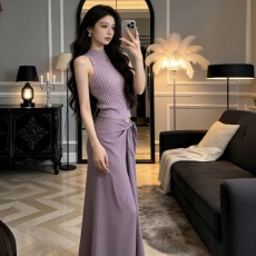 批发已出货2026夏装一整套茶系穿搭气质轻熟上衣不规则半身裙两件套