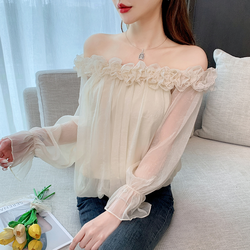 BY30246# 秋新款女时尚洋气雪纺上衣 服裝批發女裝批發服飾貨源