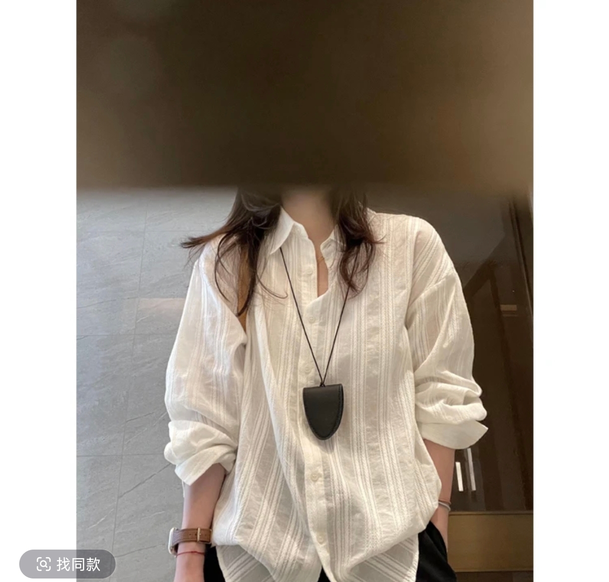 한 부서 화이트 세로 줄무늬 여성 셔츠 느슨함 센스 봄 여름 루즈핏 캐주얼 셔츠 긴팔 자외선 차단 맨위 재킷