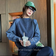 批发～大码早秋百搭新款高级感撞色T恤长袖女