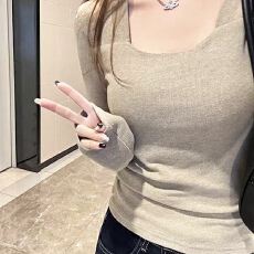 批发实价大码双面绒显瘦内搭气质打底衫女秋<b class='q'>冬</b>韩版百搭修身V领长袖T恤