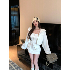 批发实拍实价 S型懒人套装秋款高级感针织拼接<b class='q'>连衣裙</b>针织多口袋外套