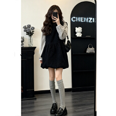 批发实价有货小众复古休闲<b class='q'>无袖</b>背心连衣裙女宽松显瘦打底衫小个子套装