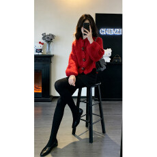 批发实价有货韩系甜美慵懒风针织开衫外套打底衫上衣短款半身裙套装