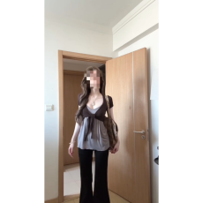 批发实价有货春季新款复古修身显瘦时尚设计感吊带背心系带<b class='q'>开衫</b>女装