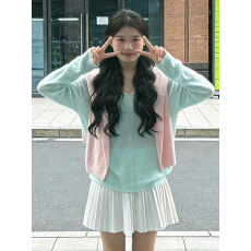 批发实价有货多巴胺V领披肩针织衫女春季新款薄款<b class='q'>长袖</b>防晒罩衫上衣