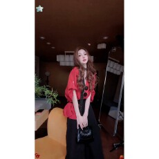 批发实价韩系慵懒风宽松显瘦翻领中长款衬衫女夏季新款阔腿休闲<b class='q'>长裤</b>
