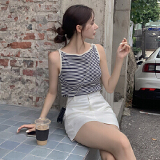批发已出货 极简修身百搭条纹吊带背心
