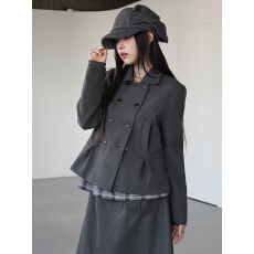 批发已出货 氛围感日系jk学院感显瘦纽扣设计好版型<b class='q'>西服</b>外套