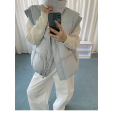 批发羽绒棉背心马甲女2025年新款冬季小众外套<b class='q'>韩版</b>宽松加厚坎肩超好看