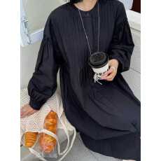 批发早春26长袖<b class='q'>纯棉</b><b class='q'>连衣裙</b>中长裙女