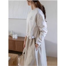 批发早春长袖<b class='q'>卫衣</b>女拼接<b class='q'>连衣裙</b>女