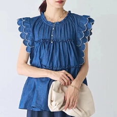 批发娃娃领<b class='q'>牛仔</b>上衣女 春夏重工韩版<b class='q'>牛仔</b><b class='q'>衬衫</b>