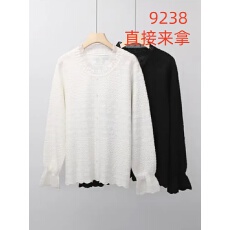 批发【胖佳佳】浮雕打底 <b class='q'>欧根纱</b>拼接毛衣2025秋冬新款气质百搭针织衫