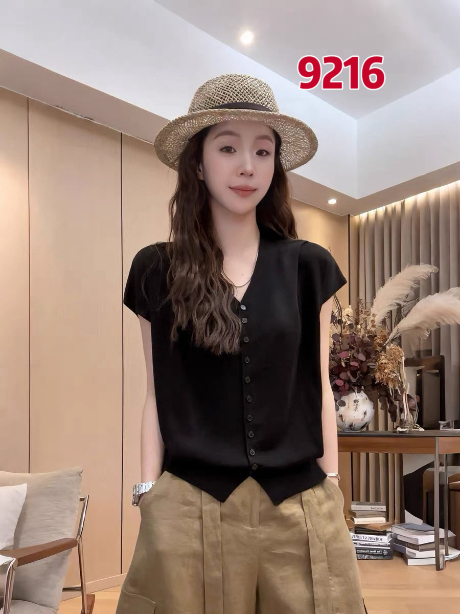 작은 조용한 잠시 작은 V넥 종이 니트 2026 여름 새로운 다용도 슬림해 보이는 반팔 2606d365