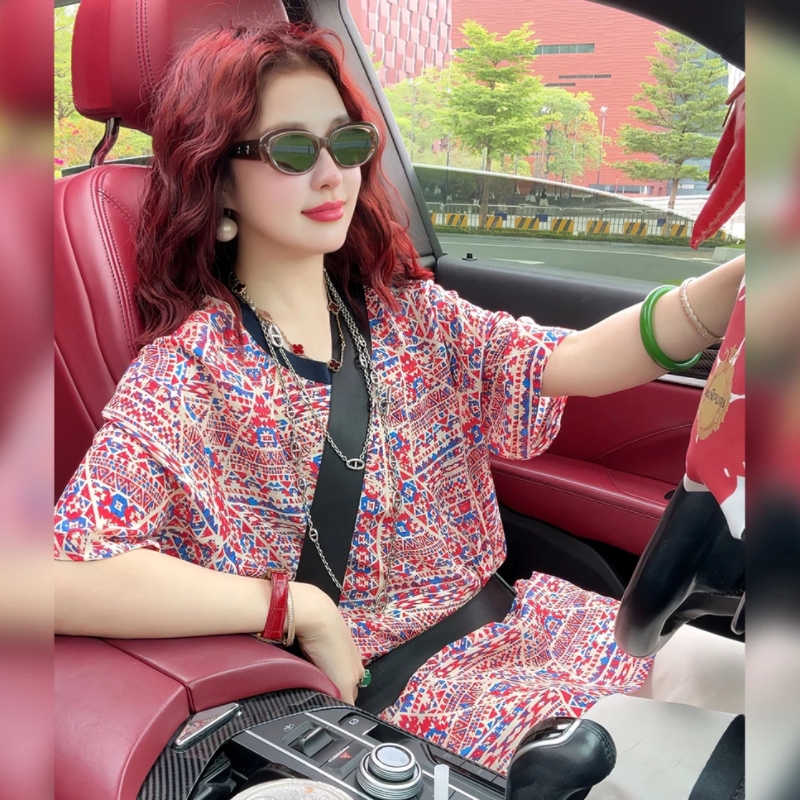 여름 새로운 패션 품격 캐주얼 폭발 반팔 셔츠