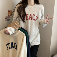 批发190 克无帽卫衣女款学生宽松长袖<b class='q'>韩国</b><b class='q'>情侣</b><b class='q'>装上</b>衣外套潮牌