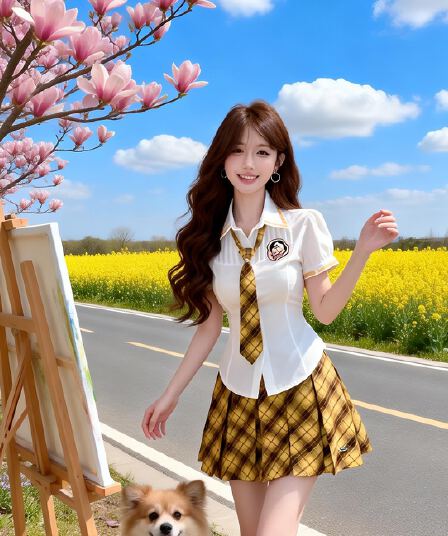 순수한 욕망 바람 달콤함 세트 여름 몸매 가꾸기 슬림해 보이는 학원 스타일 셔츠 맨위 체크무늬 반신 스커트 두 조각 여성 세트