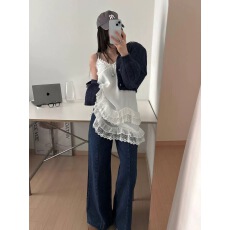 批发有货 韩国<b class='q'>东大门</b>2026温柔百搭花边拼接吊带背心