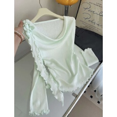 批发法式早春温柔风飘带长袖T恤女气质显瘦百搭<b class='q'>打底衫</b>小众