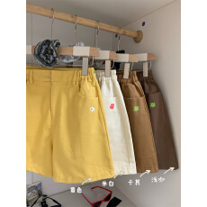 批发实拍实价 重工<b class='q'>高腰</b>花朵<b class='q'>短裤</b>宽松阔腿休闲裤直筒裤子