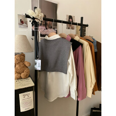 批发实拍实价  2025新款针织黑色披肩女外搭衬衫/T恤