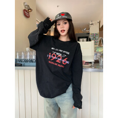 批发实拍实价 美式复古高街设计感做旧水洗<b class='q'>卫衣</b>女